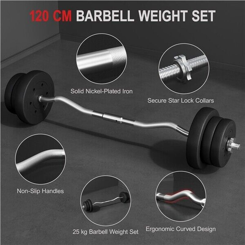 Barbell Weight Set 30Kg/25Kg/20Kg Barbell Adjustable Gym Weight for Home Fitness